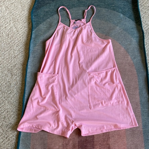 NWT Gracyoga Pink Boho Slouchy Romper Medium - Picture 5 of 9